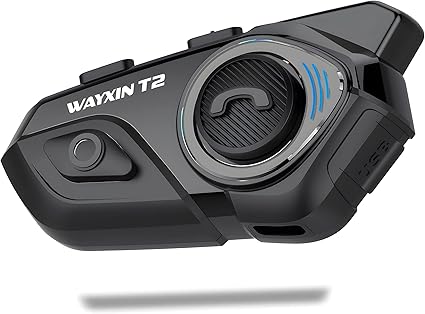 WAYXIN R5 Doppelpack Motorrad Headset für 2 Personen,1000m