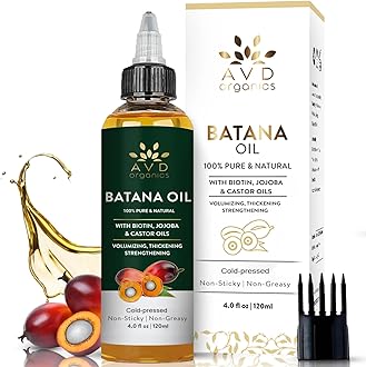 AVD Organics Batana Oil – 100% Pure & Natural Batana Oil for Hair from Honduras | Skin Moisturizing, Eyebrows & Eyelashes | Natural Hair Oil for Men & Women | 120ml