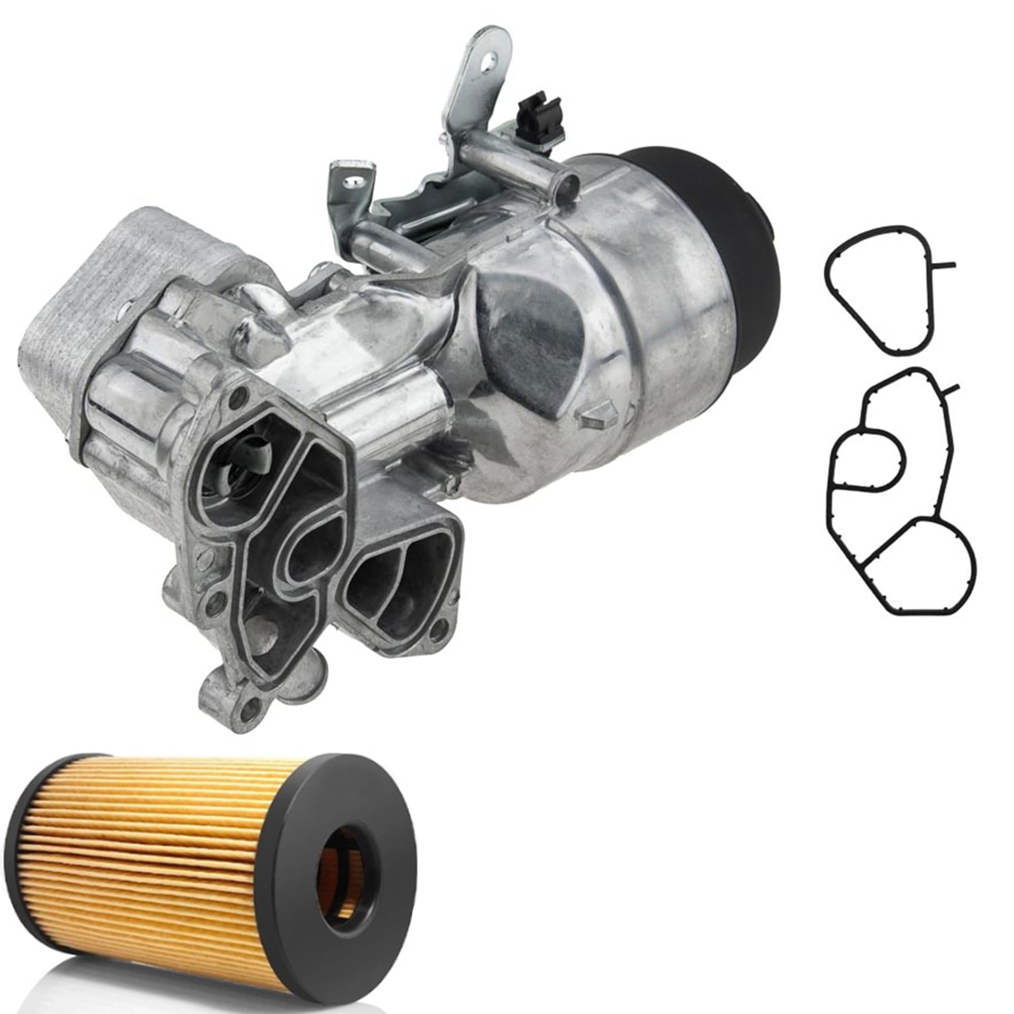 Partsline Radiateur d'huile avec filtre compatible avec Peugeot 2008, 3008, Berlingo, C3, C4, DS3, DS4, Expert, Partner, Jumpy III, Tepee équivalent à 9801622280, 9804281280