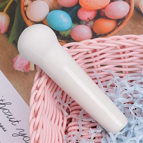 Miniatura 9 de 5.1 in Cerámica Alimentos Molienda Varilla Multifuncional Maja Ajo Masher Muddler Manual Medicina Complementaria Alimentos Molienda Stick Suribachi