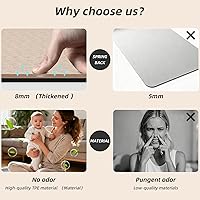 Vista 4 de Yoga Mat Thick（8mm）Exercise Mat Non Slip Anti-tear,Pilates Mat for Men and Women,Workout Mats for Home,Barefoot Workouts and Floor Exercise,with