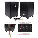 VBESTLIFE Pasywny subwoofer 6,5 cala, 100 W głośnik głęboki bas z filtrem dolnoprzepustowym do kina domowego, wytrzymała konstrukcja MDF