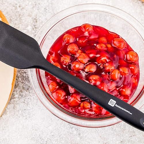 Miniatura 9 de Restaurantware Espátula de cuchara de 10.6 pulgadas, 1 cuchara resistente al calor, hoja en forma de cuchara, núcleo de nailon, espátula de cuchara