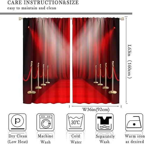 Miniatura 134 de Cortinas opacas para cine en casa, diseño retro moderno, tiras de película de palomitas de maíz para cámara de película, bolsillo para barra,