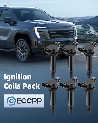 Miniatura 7 de ECCPP Bobinas de encendido UF506 6 con 6 bujías de iridio para Toyota Solara Sienna 2004-2008 3.3L V6 UF506