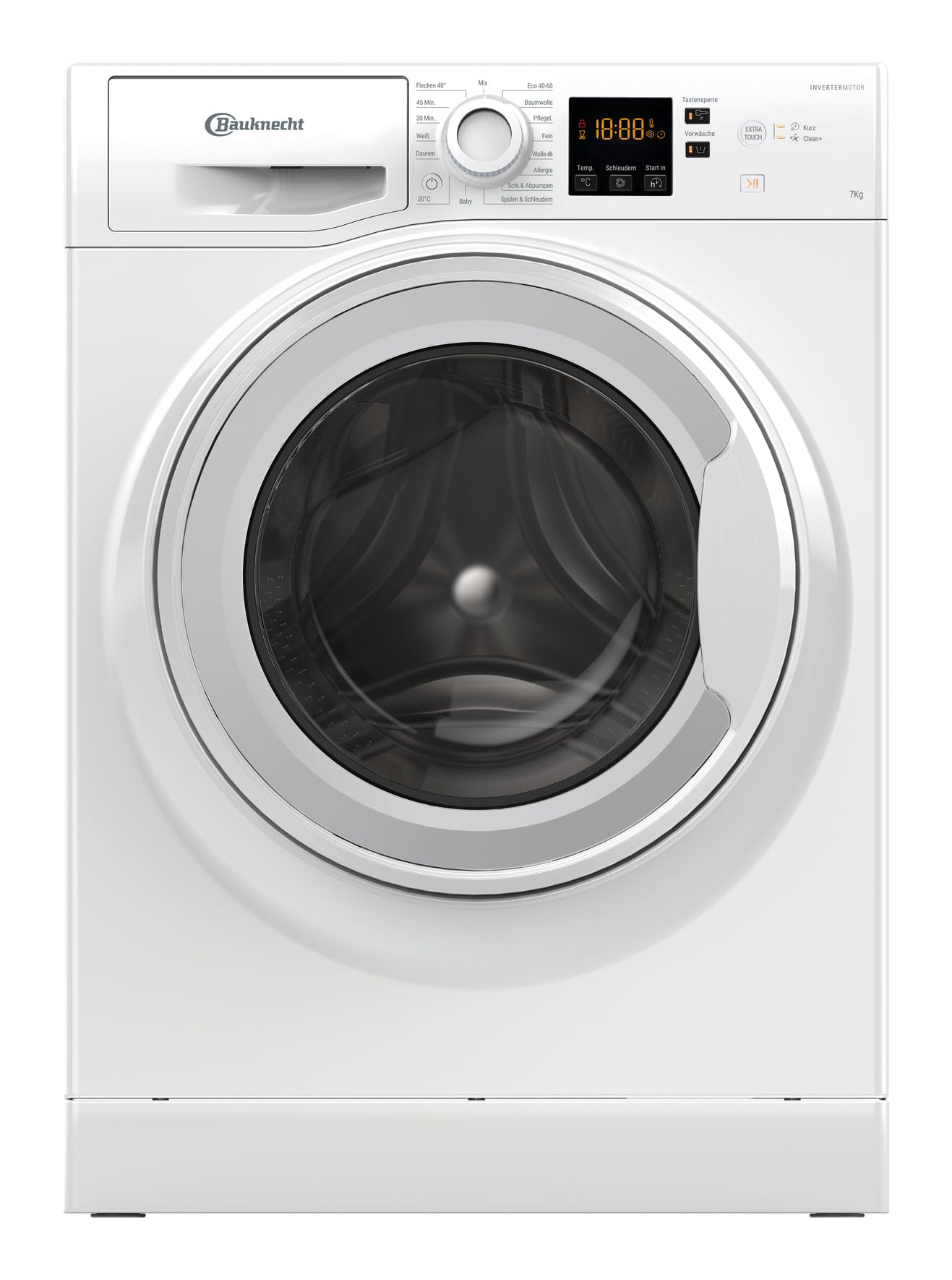 Bauknecht BW 719 A Machine à laver à chargement frontal / 7 kg/Classe d'efficacité énergétique A/Enlèvement puissant des taches/Court 45 / Clean Plus/Court 30 / Anti-allergie Plus/Quantité