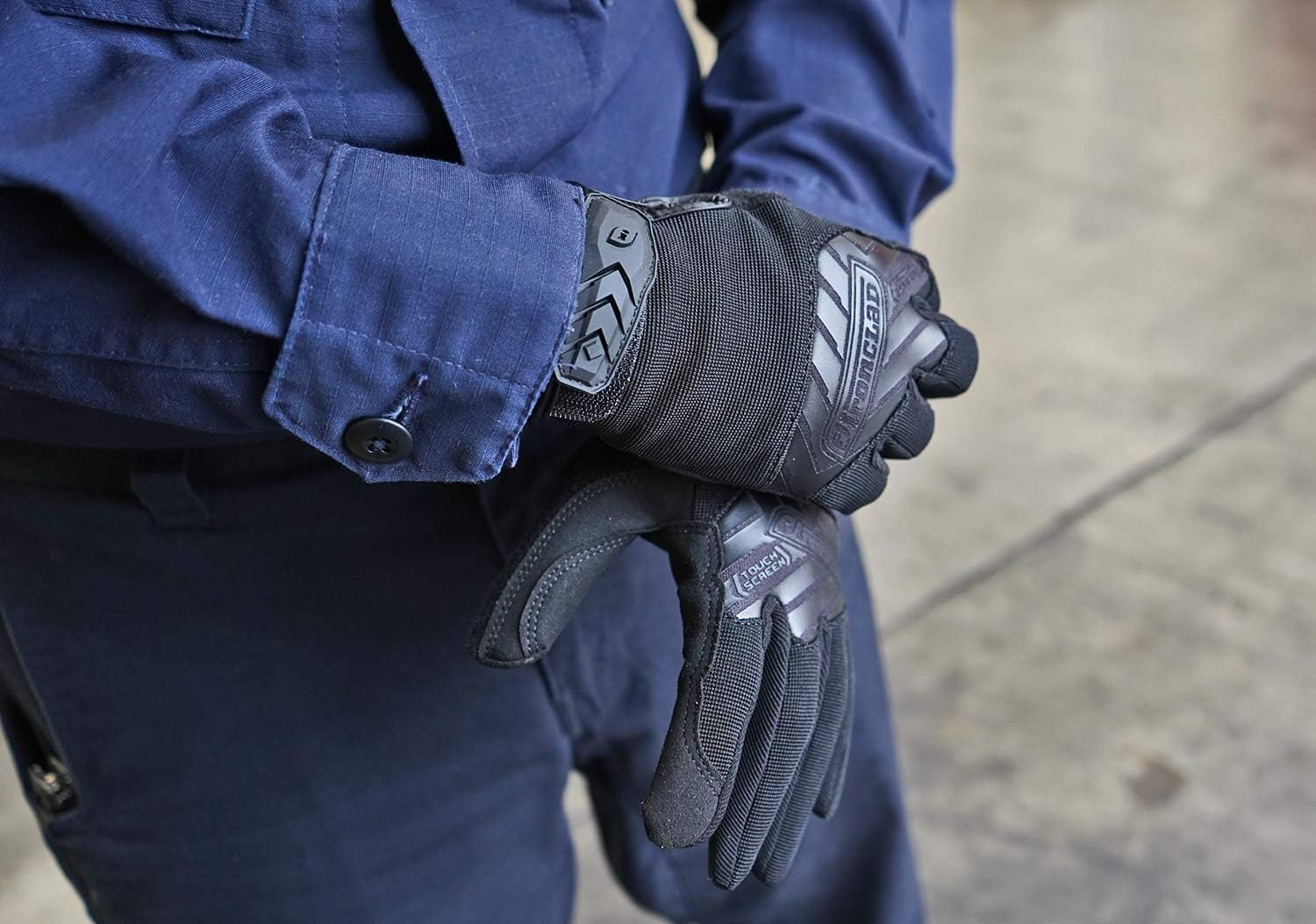 IRONCLAD Command Tactical Pro, Touch Screen Gloves Conductive Palm and Fingers, All-Purpose, Multi-Colors, Performance Fit, Machine Washable, Sized S, M, L, XL, XXL (1 Pair) (Large, Black)