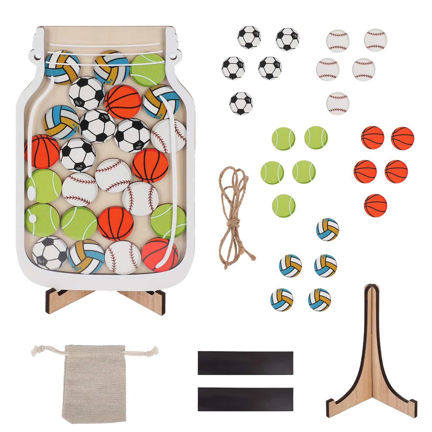 Magnetic Reward Jar for Kids Sport Ball Design Reward Jar Classroom Incentive System Good Behavior & Potty Training Behavior Chart Tool for Boys & Girls