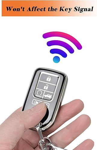 Miniatura 7 de Funda para llavero Honda  Funda de TPU suave para llavero Honda Accord Civic CRV Pilot Odyssey Smart Key Fob Cover, Blanco