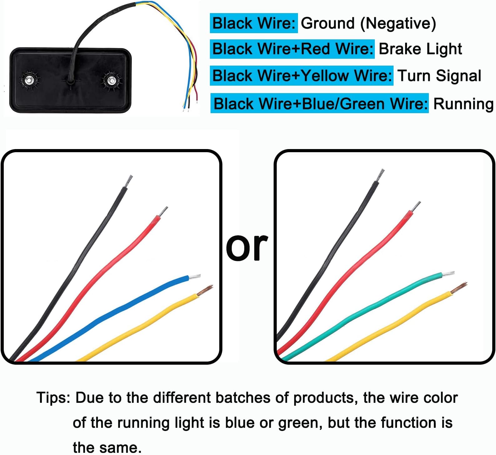 LC-AUTO 2PCS 12V LED Rear Tail Lights Trailer Lights Universal 10Leds Stop Brake Light Turn Signal Indicator Lamp for Caravan Van Boat Camper Truck Lorry Tractor
