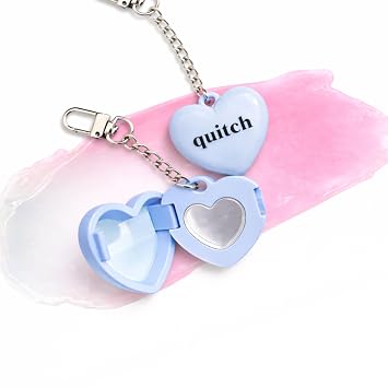 quitch Skin Science Lip & Cheek Balm Keychain, pH Color Changing Korean Skincare Balm, Cute Heart Keychain, Lip Gloss for Girls, Kid-Friendly Makeup, Fun Beauty Gift for Goodie Bags & Party Favors