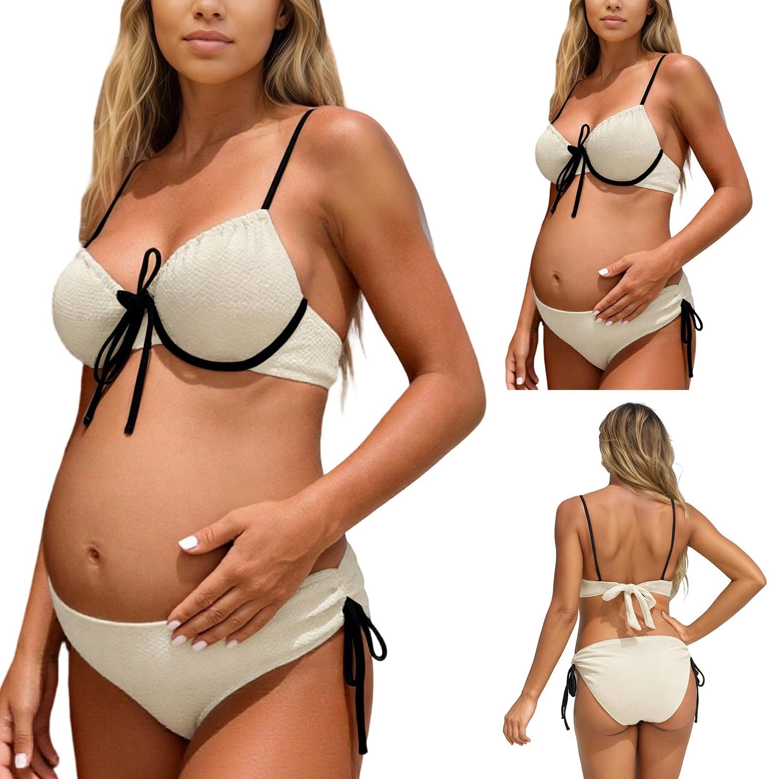 Generisch Moderno traje de baño premamá de dos piezas con cordón para una comodidad óptima en verano
