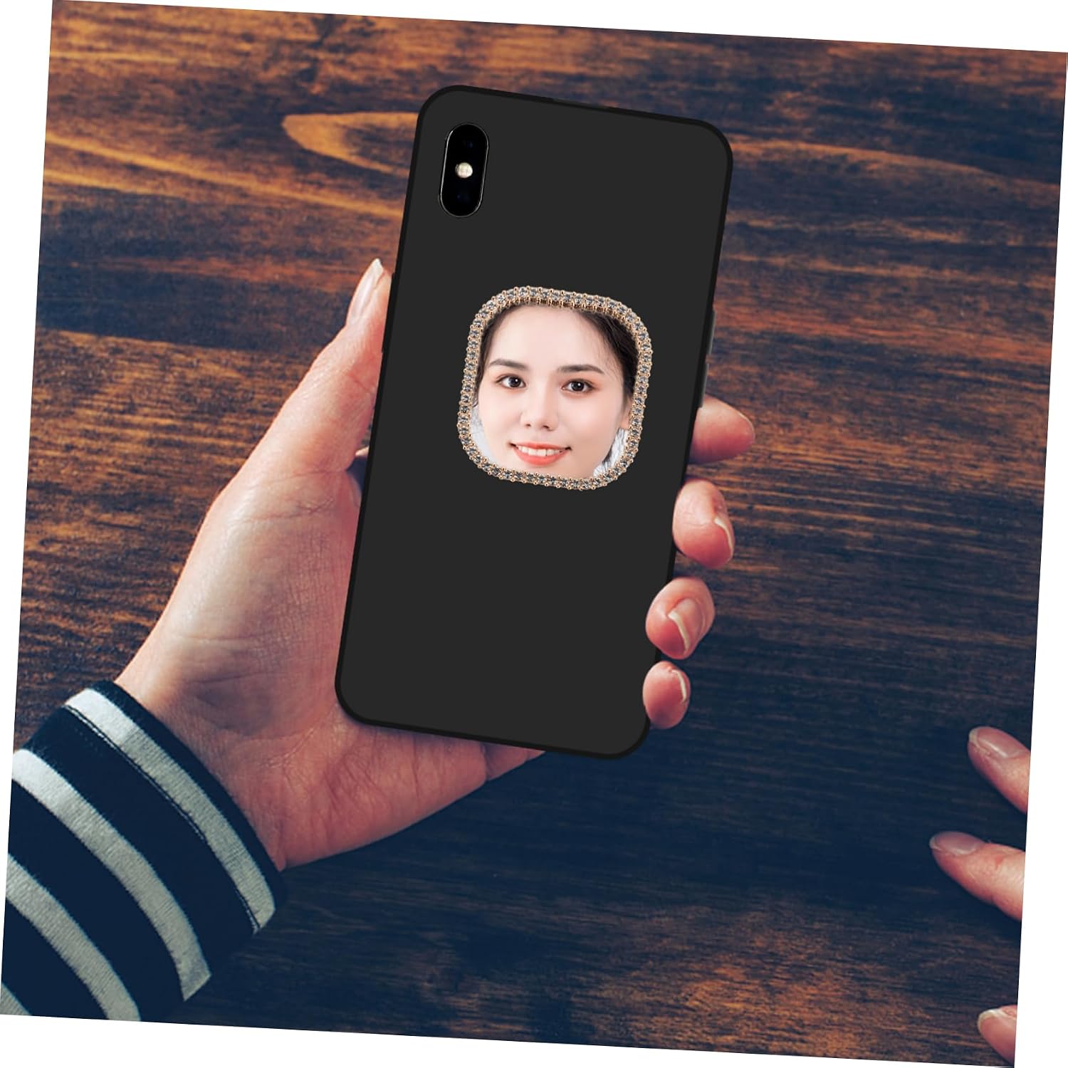 2pcs Self-adhesive Mirror for Phone Case Diy Makeup Mirror Sticker Small Thin Pocket Accessory for Smartphones