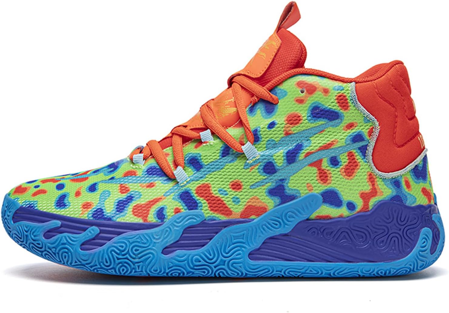 Men's Fashion High Top Lace Up Basketball Shoes Lightweight Non Slip Casual Outdoor Sneakers for Tennis Walking Volleyball - Image 4