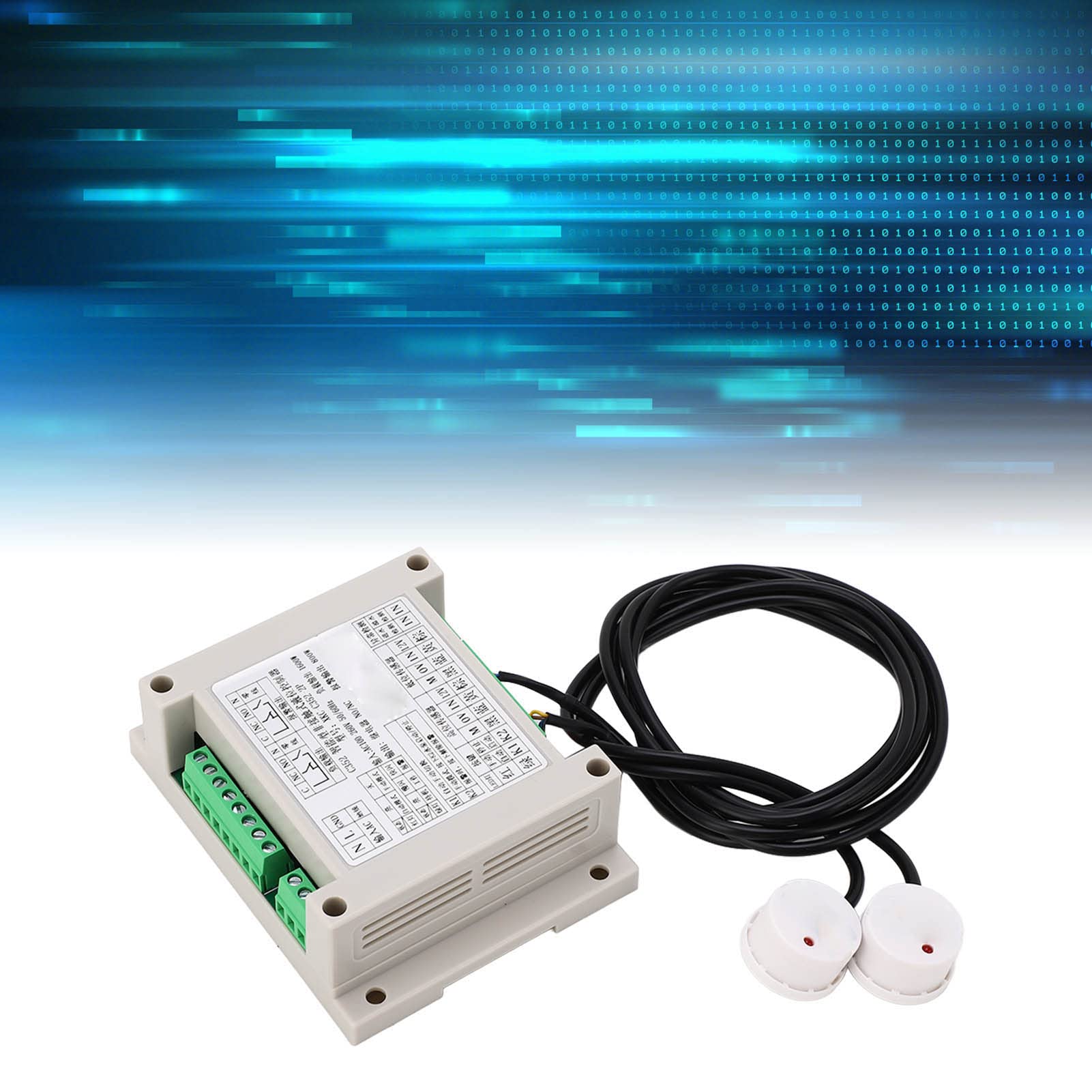 Controlador Automático de Nivel de Líquido sin Contacto Sensibilidad Ajustable 100-260V para Tanques de Agua Aceite Vaciado Eficiente Industrial Doméstico