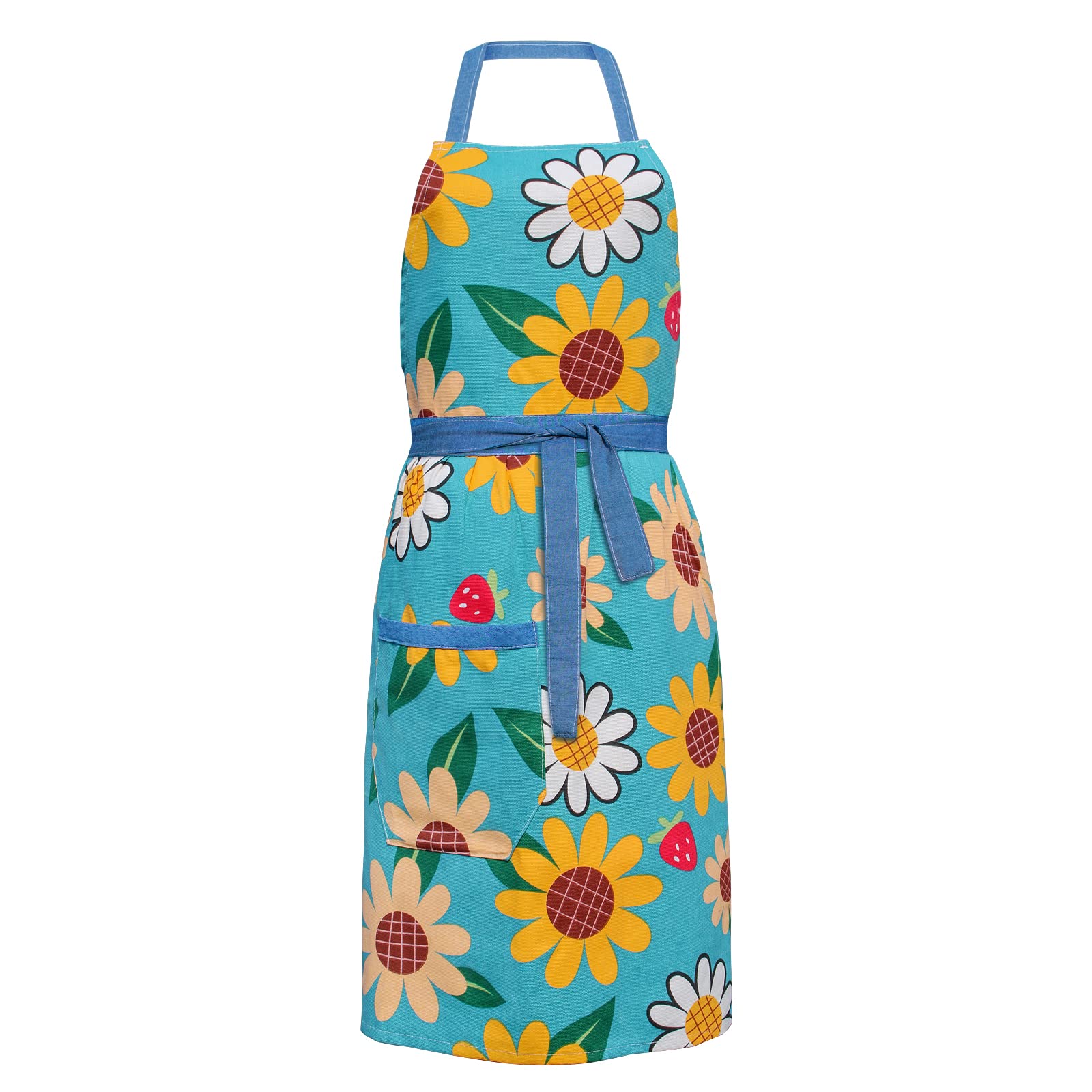 ETLEE Kitchen Apron for Women Cooking Apron for Women with Pocket Cotton Apron for Cooking, Baking, Painting, Housework etc
