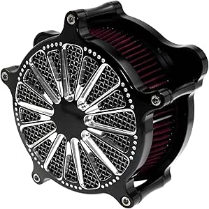 Kit De Filtro De Aire Negro Venturi Cut Para Harley Dyna FXR Street Bob Softail Fatboy 93-2015