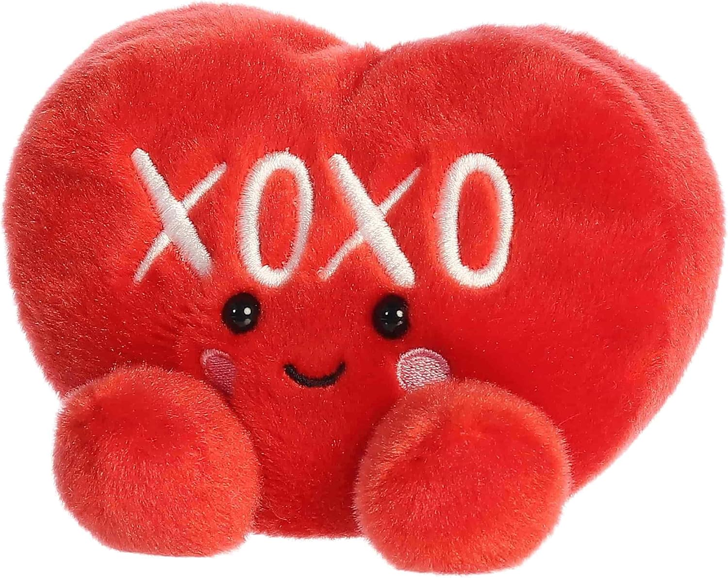 Aurora Adorable Palm Pals XOXO Candy Heart Stuffed Animal - Fun Seasonal Plush For Kids and Adult Collectors - Perfect for Decorating Rooms and Valentine's Day - Red 5 Inches