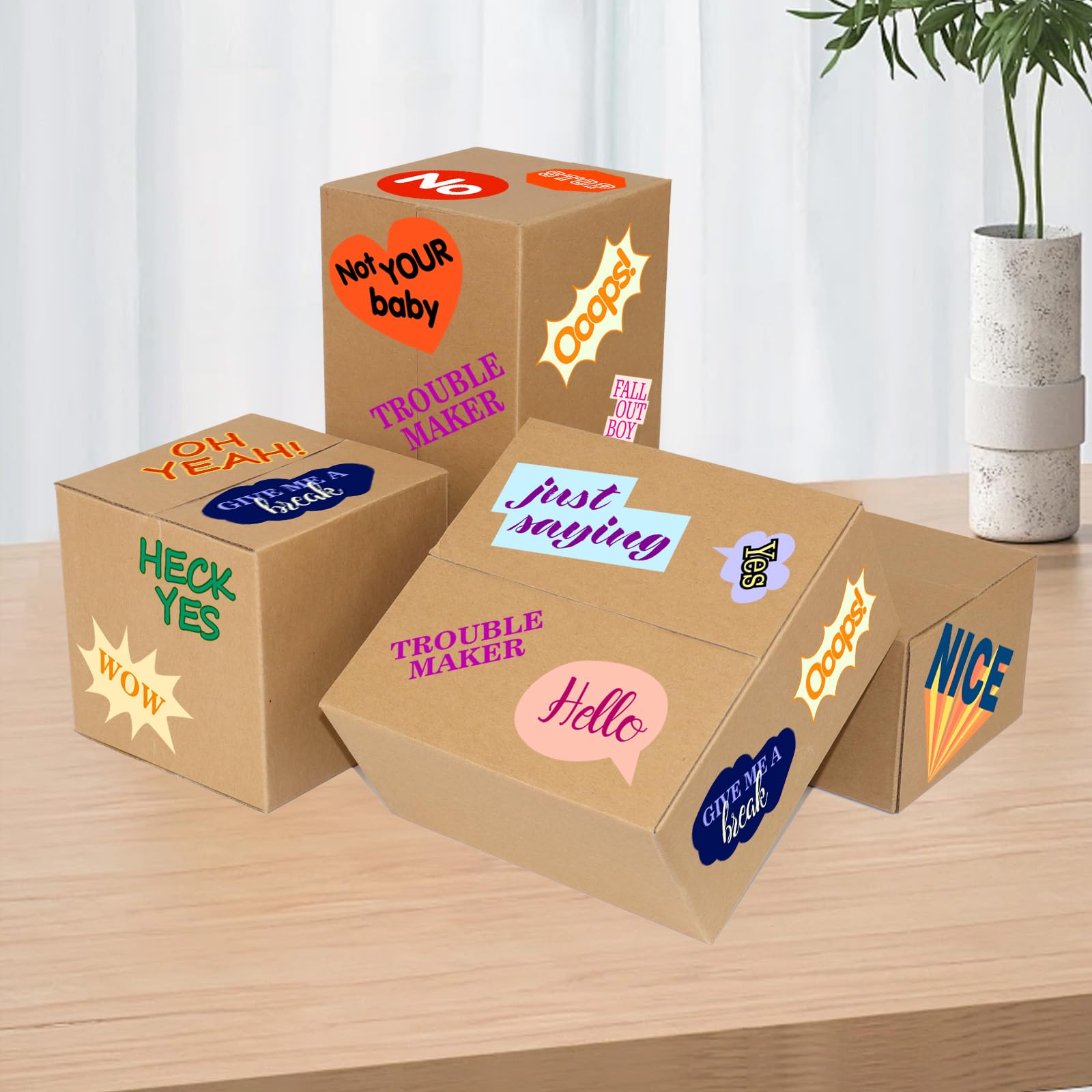 Corrugated Cardboard Shipping Boxes, 10"x8"x2.7" Small Parcel Boxes, Packaging Mailing Boxes For