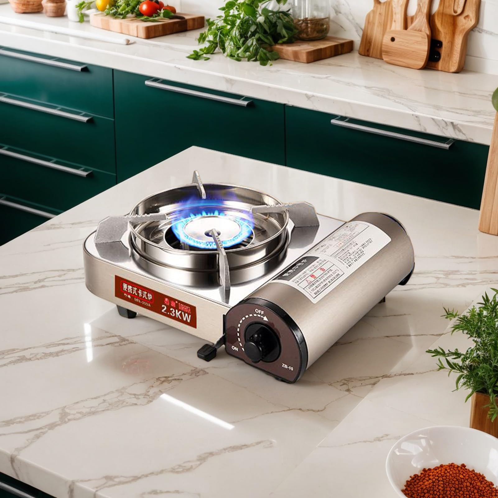 Hornillo portátil de camping – Cocina de alto rendimiento | Cocina ligera a prueba de para jardín, caza, senderismo y picnic