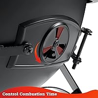 Vista 3 de SINGLYFIRE Chimenea de Chiminea Prairie para Exteriores, Chimenea para Cubierta o Patio, Hoguera de Madera para el Patio Trasero con Cubierta