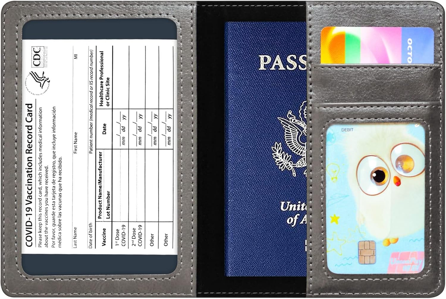 KAOBAN Genuine Leather Passport Holder, RFID Blocking Travel Wallet image 4
