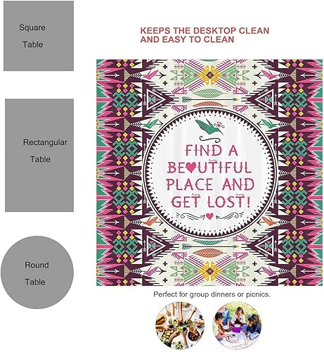 Vista 44 de Mantel Redondo para Mesa De 4 Sillas Gris Topo Gris Claro Verde Mantel Camping Lavable Resistente al Agua 30 X 30 Pulgadas