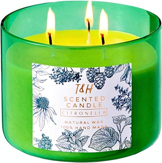 Large Citronella Candles Outdoor Indoor Candle Made with Natural Soy