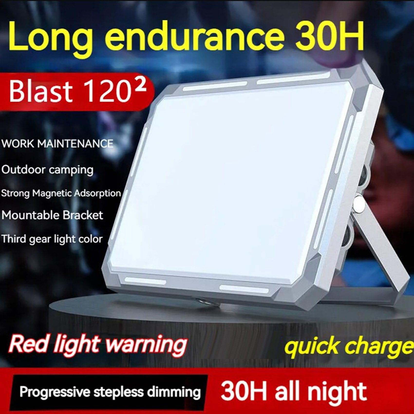 4X Lumière Portative de de Camping de LED Projecteur Rechargeable Éclairage Extérieur de Secours Lampe de Nuit Suspendue Imperméable