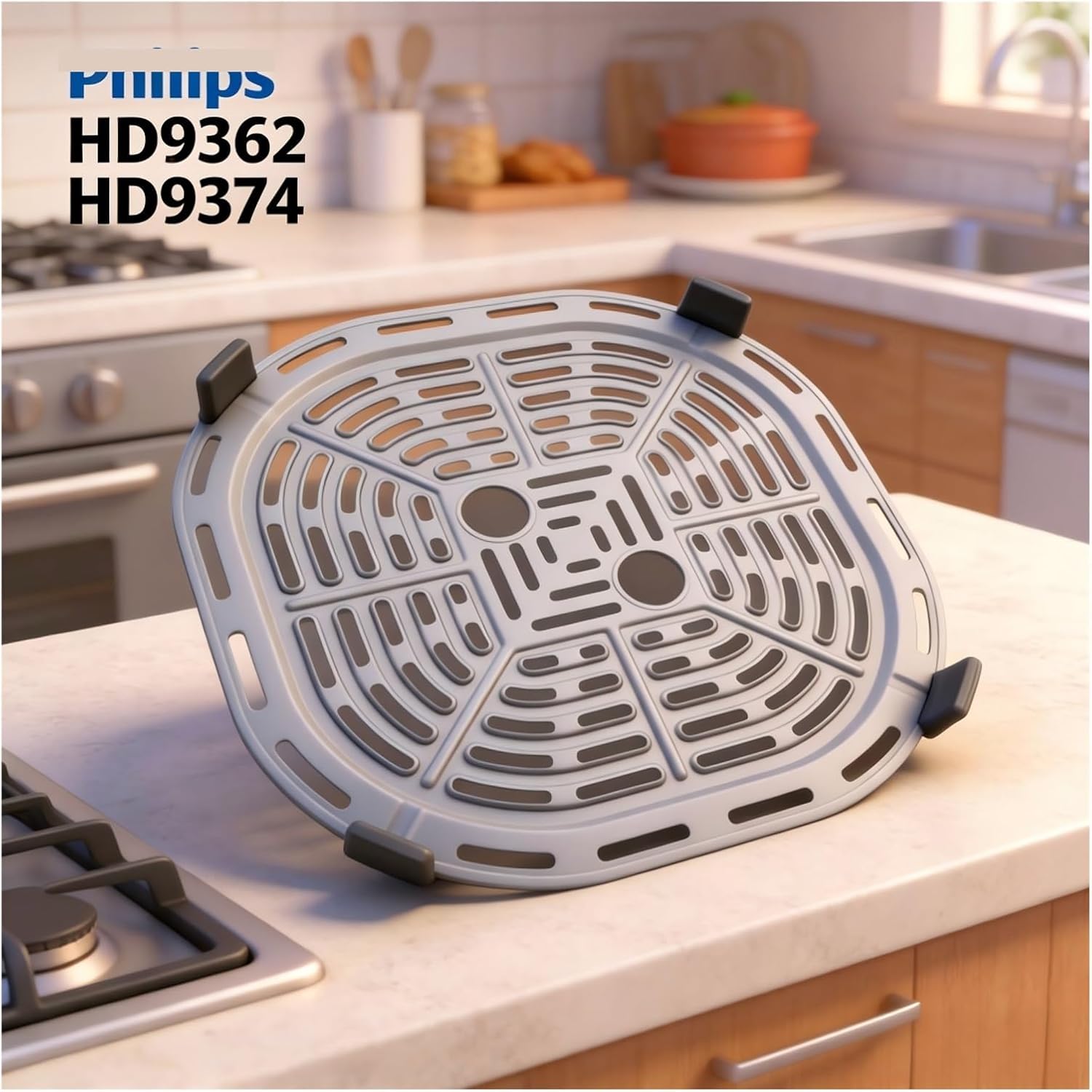 Air Fryer Basket，Air Fryer Grid，air Fryer Tray，-(Compatible For Philips)，HD9362 HD9374 Fryer Basket Accessories(1pcs)