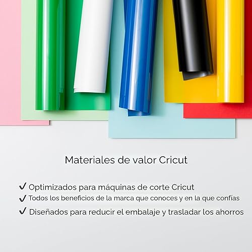 Miniatura 7 de Cricut Value Iron-On, Muestra de Arcoíris - 30 cm x 30 cm (20 unidades) - Vinilo de Transferencia de Calor HTV