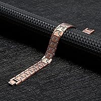 Vista 8 de Copper Bracelet for Men Copper Magnetic Bracelet Elegant 99.99% Solid Copper Bracelets with Double-Row Strong Magnets,Magnetic Jewelry