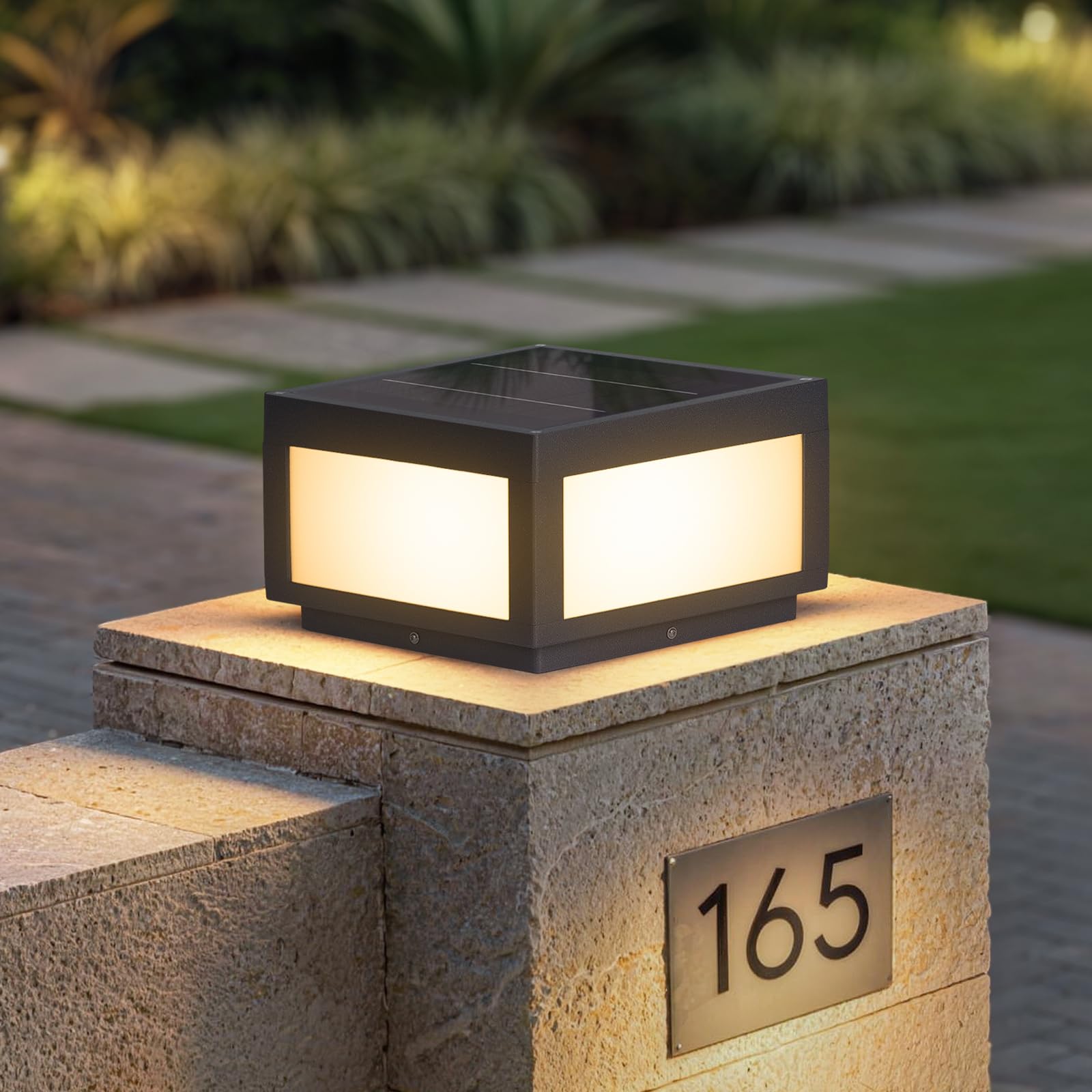Photo 1 of MVBT Solar Post Light, Black Grey, 10" Square