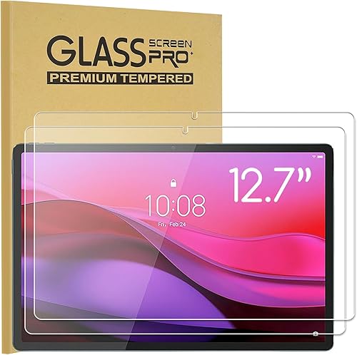 KEANBOLL Paquete de 2 protectores de pantalla de vidrio templado para Lenovo Tab P12 (12.7 pulgadas, versión 2023), vidrio templado, ultra