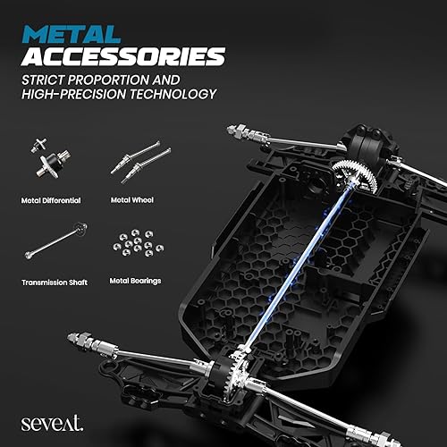 Miniatura 7 de Auto RC rápido sin escobillas a escala 1:10 para adultos – Camión todoterreno 4WD, 37+ MPH velocidad todo terreno, control remoto de 2.4 GHz,