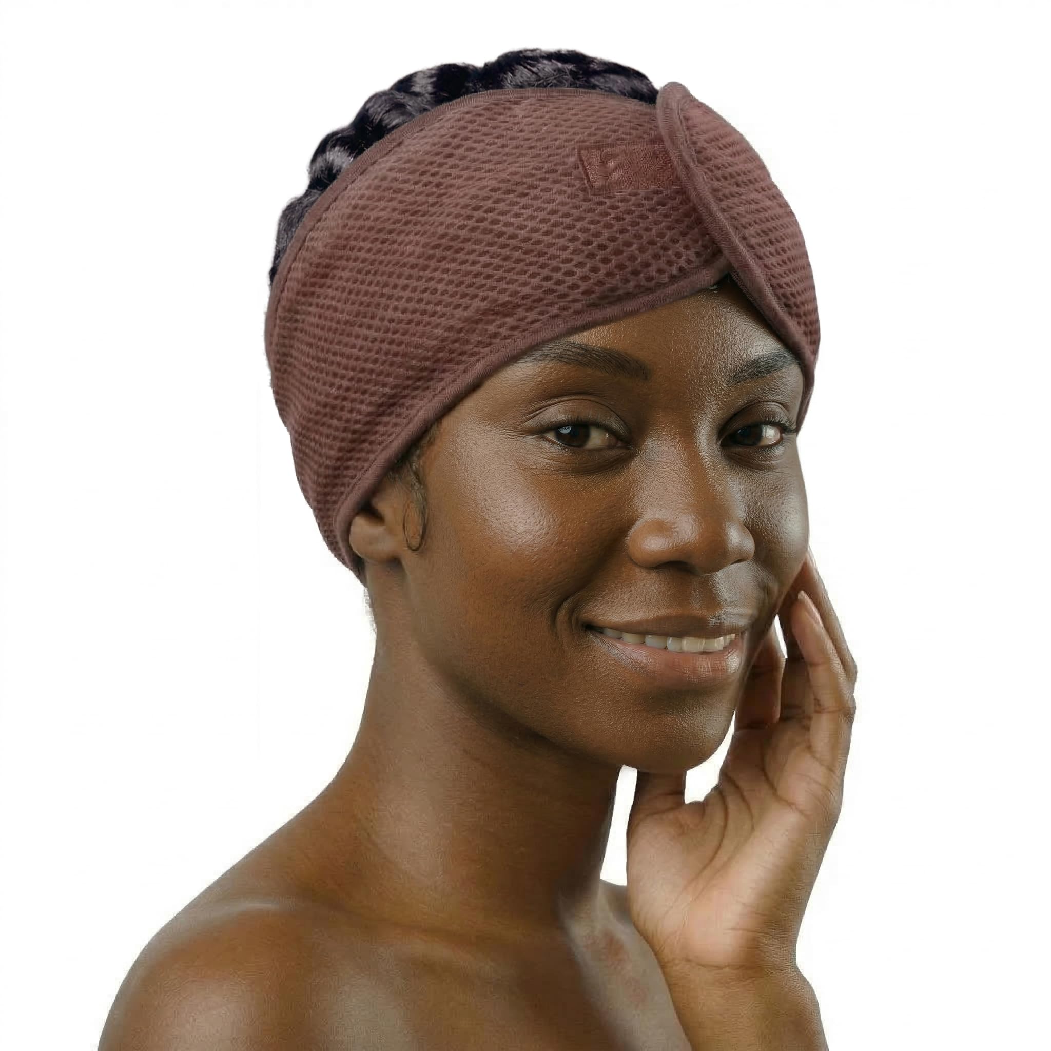 DONNA Envoltura de malla de espuma de lujo, 1 diadema de malla de velcro, envolturas de seda, envoltura de malla para el cabello de mujer, para lavado facial, accesorios para el cabello, diademas