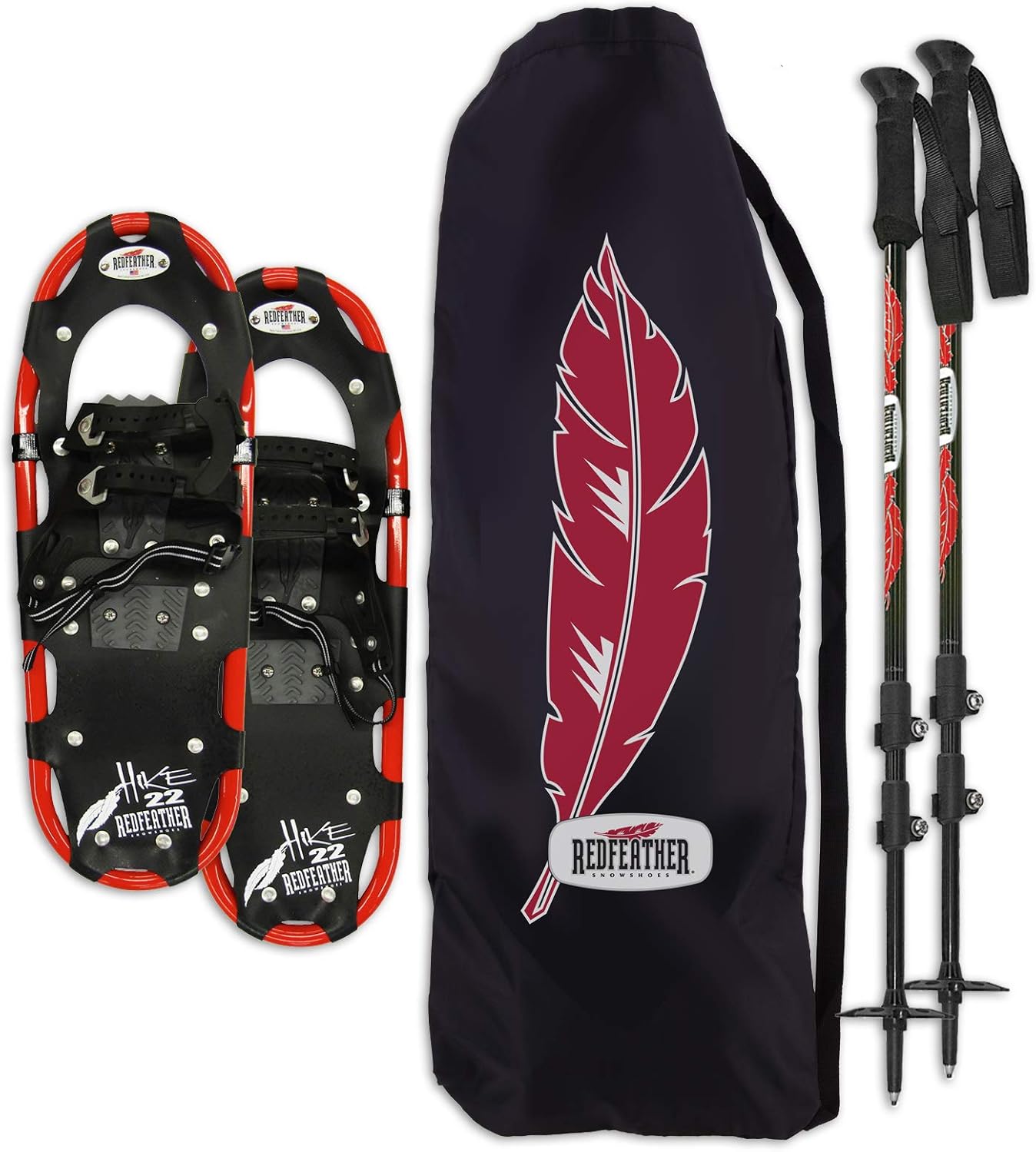 Redfeather Men’s 2019 Hike Recreational Series 22, 25, 30 & 36 inch Snowshoe Kits
