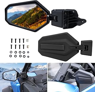 A & UTV PRO Folding Side View Mirrors for 2018-2022 Can-Am Maverick Trail Sport MAX Commander, Adjustable Break Away Rearview Mirrors Accessories,Replace OEM # 715003639