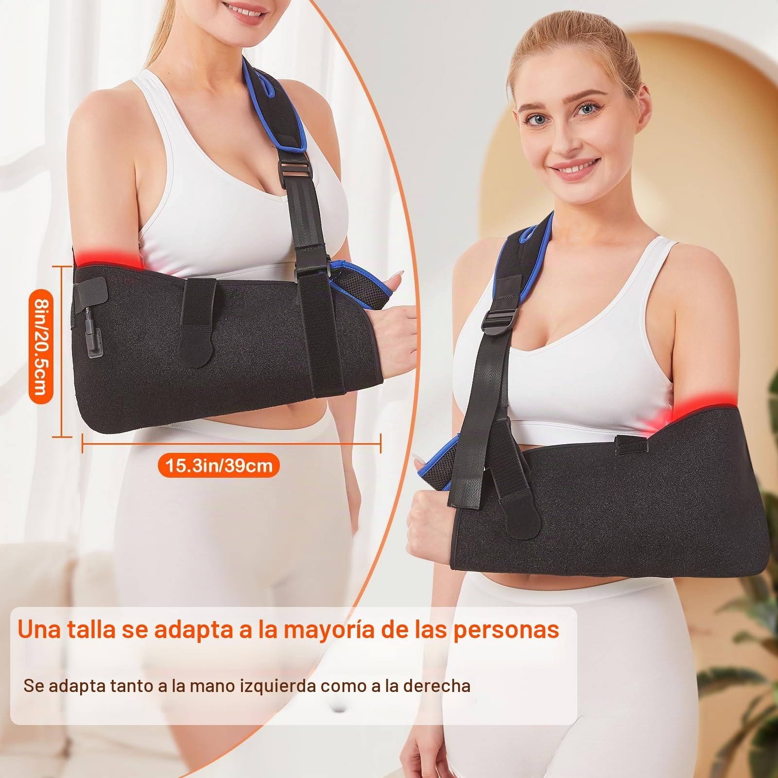 JOBYNA Terapia de luz Roja e Infrarroja para Fractura, 660nm y 850nm Lámpara de Infrarrojos luz Roja Terapia para Lesión en la muñeca/Codo, Fractura de brazo, Aliviar el dolor