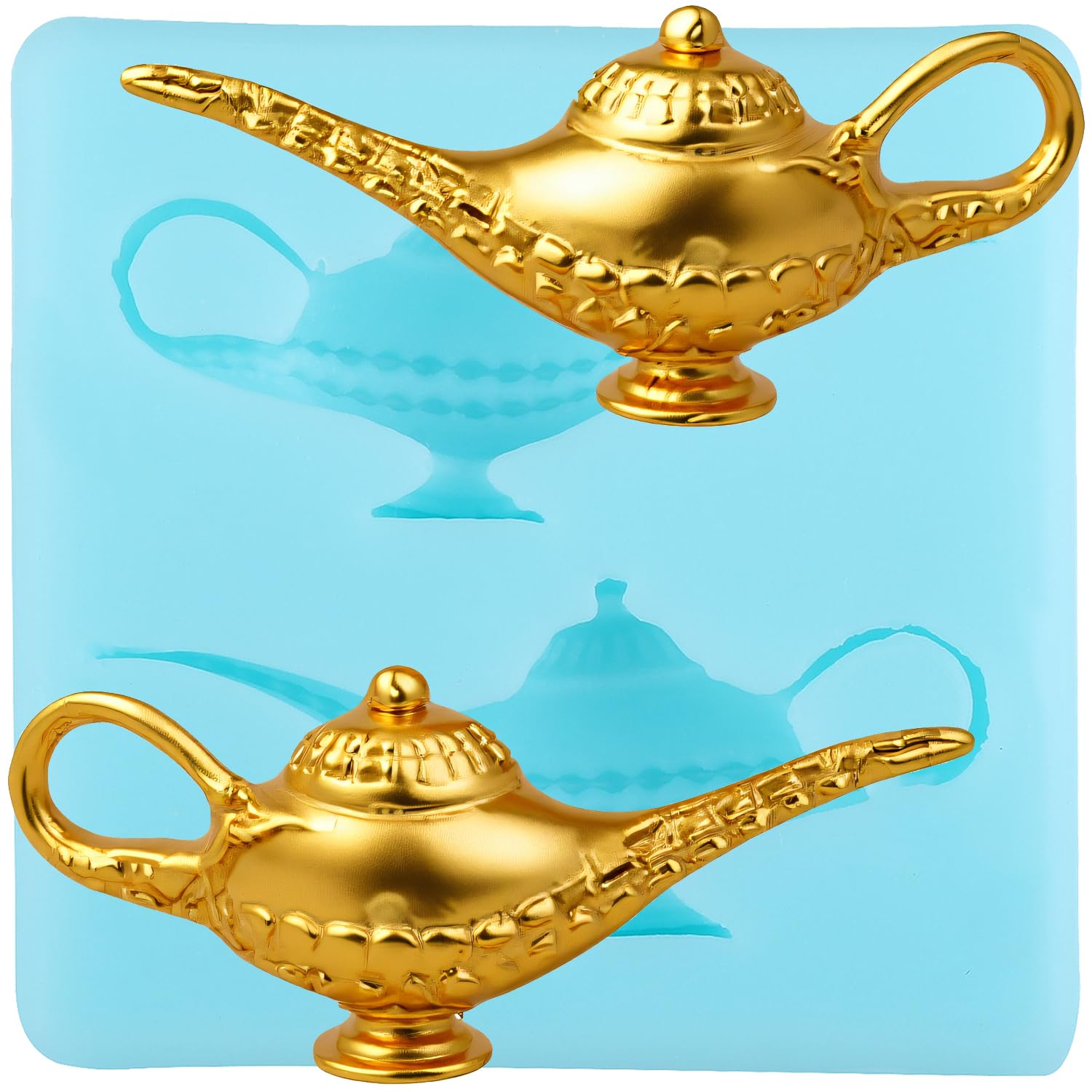 Photo 1 of YABONAN Aladdin Lamp Silicone Fondant Molds Teapot Chocolate Candy Molds for Cake Decorating Cupcake Topper Gum Paste Polymer Cla