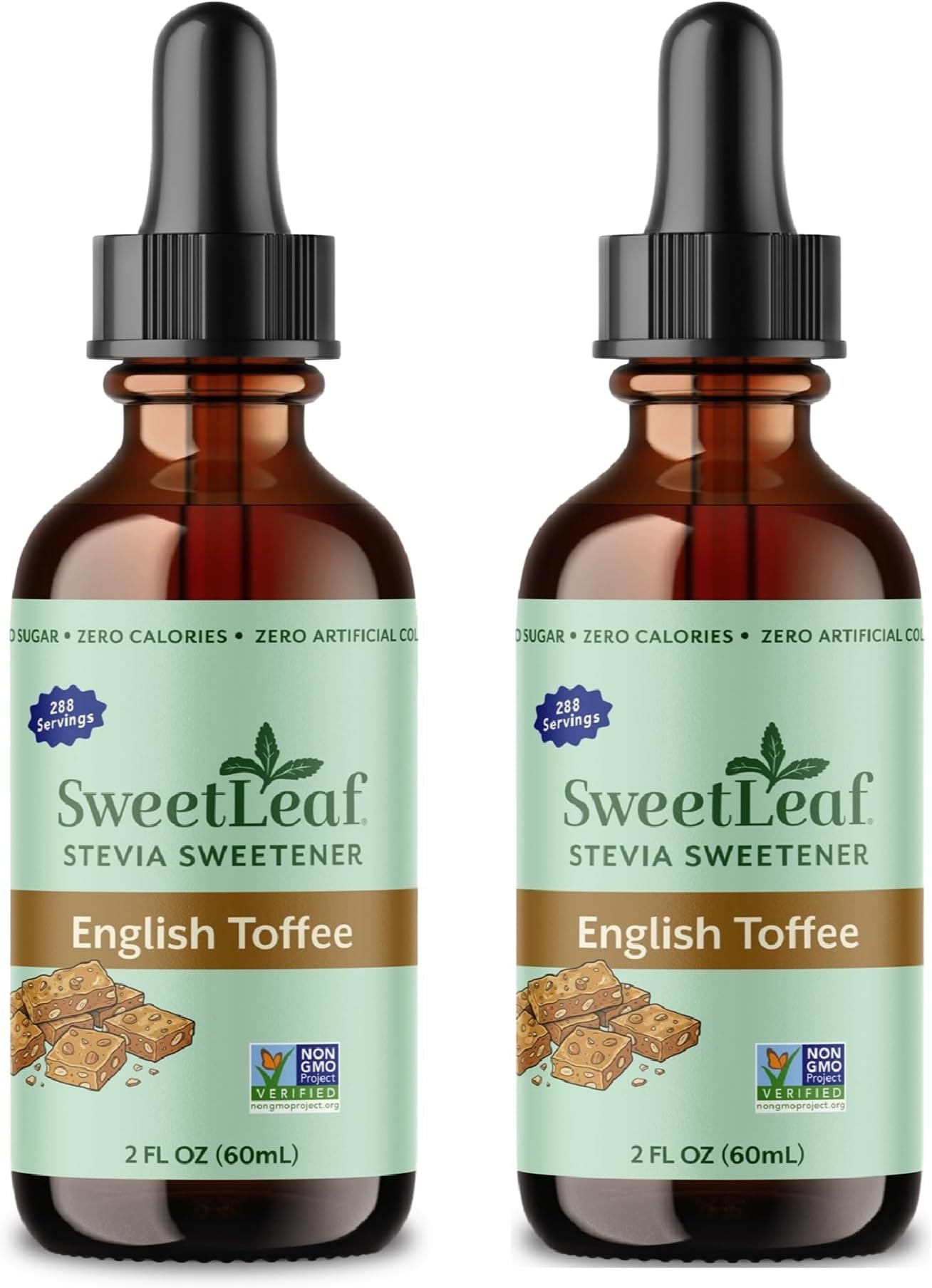 Sweet Drops Liquid Stevia Sweetener English Toffee 2 Ounce (Pack of 2) Basic
