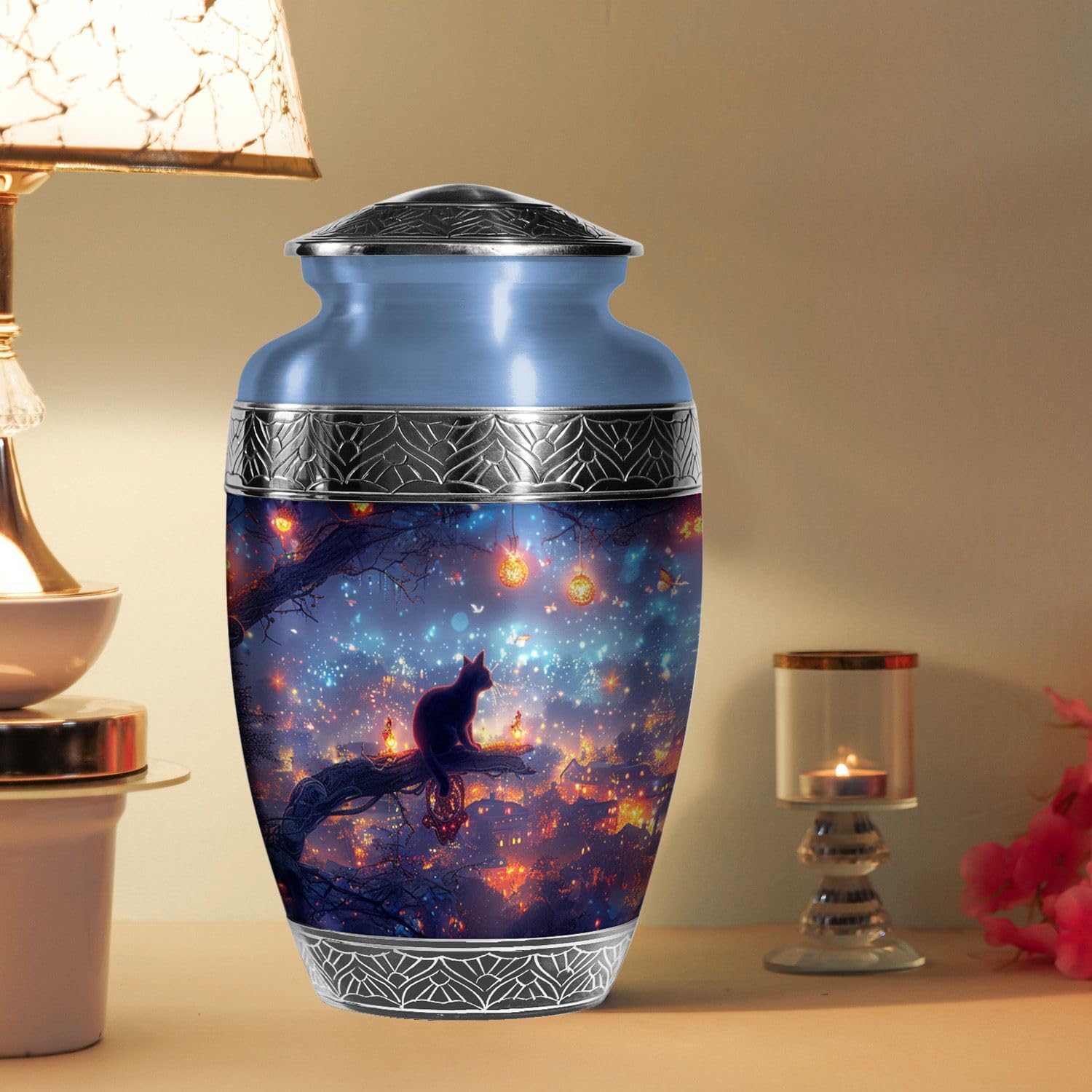 Cat Urn-Large Urn- Cremation Urns for Men - Urns for Human Ashes Adult Female - Urns for Ashes Adult Female Mother - Burial Urns
