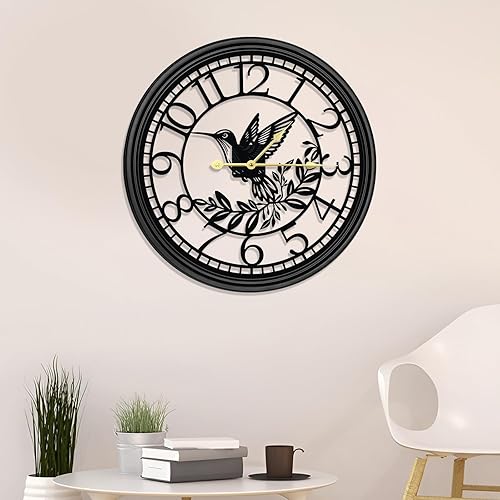 Miniatura 8 de Reloj de pared grande – Reloj de pared para decoración de sala de estar, silencioso y sin tictac, adecuado para decoración de pared, decoración de