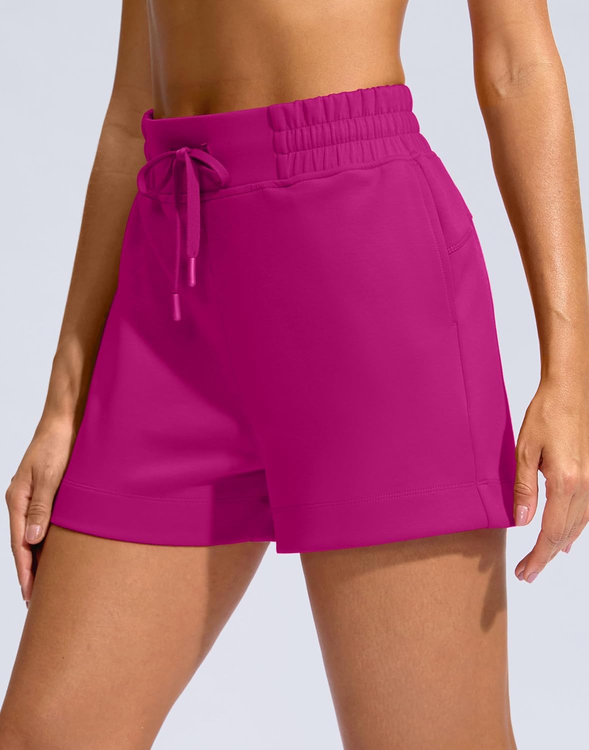 Soothfeel Women's Sweat Shorts High Waisted Drawstring 3" Athletic Workout Gym Summer Comfy Soft Lounge Casual Shorts - Image 4