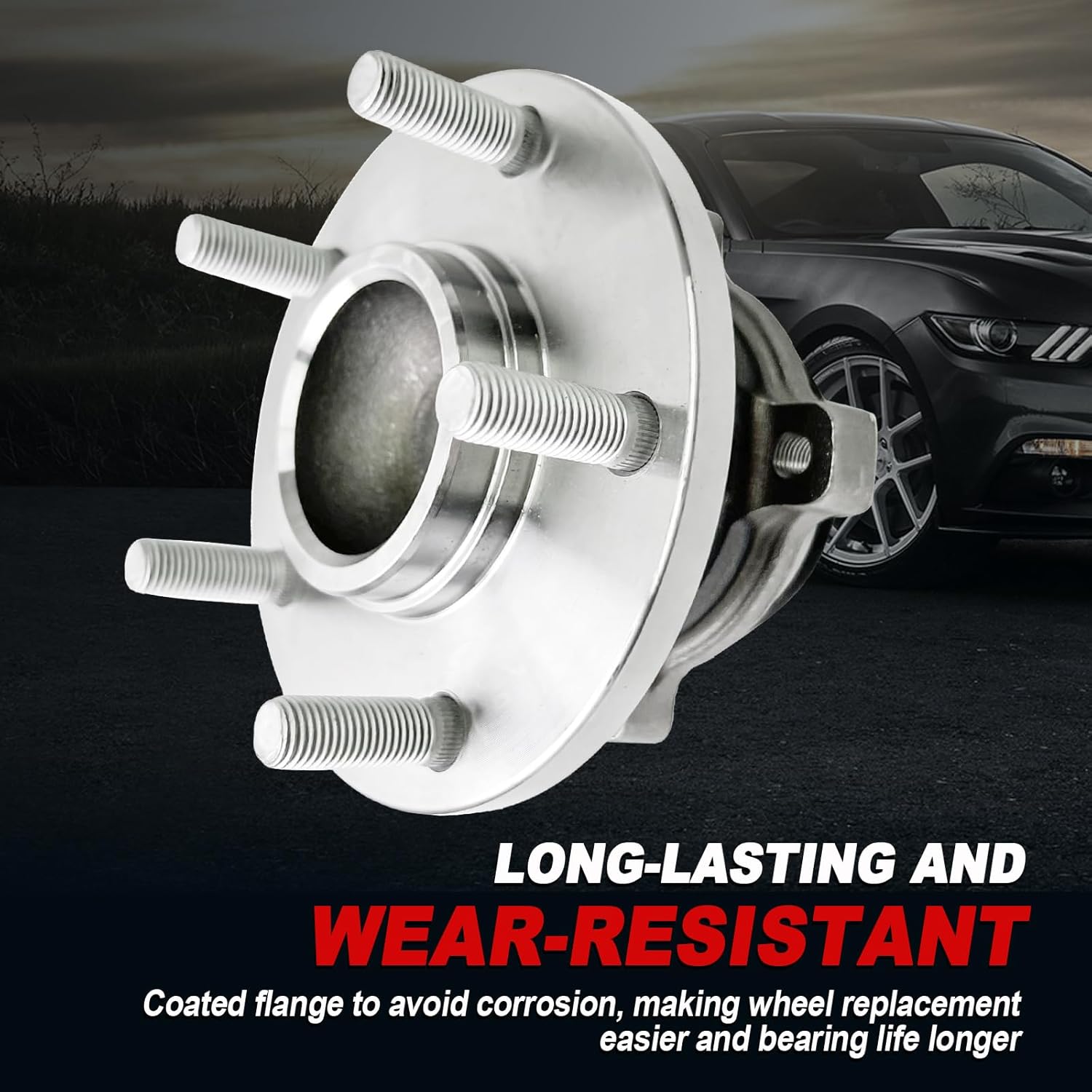 Pair 512347 Rear Wheel Bearing Hub Assembly Compatible with Mazda 3 2004-2013, for Mazda 5 2006-2017 (Not Include 2011), 5 Lugs w/ABS - Image 5