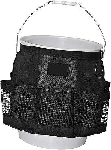 TOOYFUL - Organizador de herramientas para lavado de auto, bolsa organizadora de herramientas de jardín para cubo de 5 galones