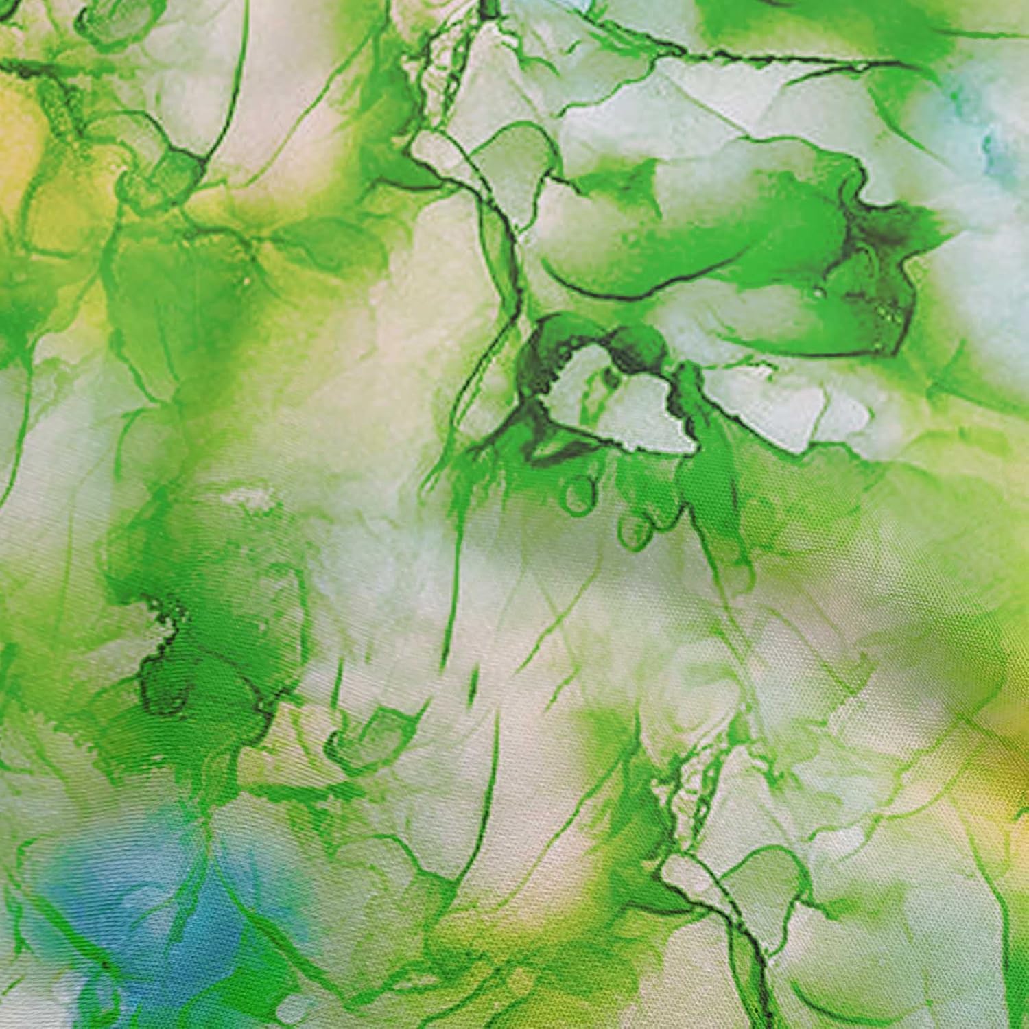 oneOone Polyester Spandex Green Fabric Abstract Floral Quilting Supplies Print Sewing Fabric by The Yard 56 Inch Wide-4841