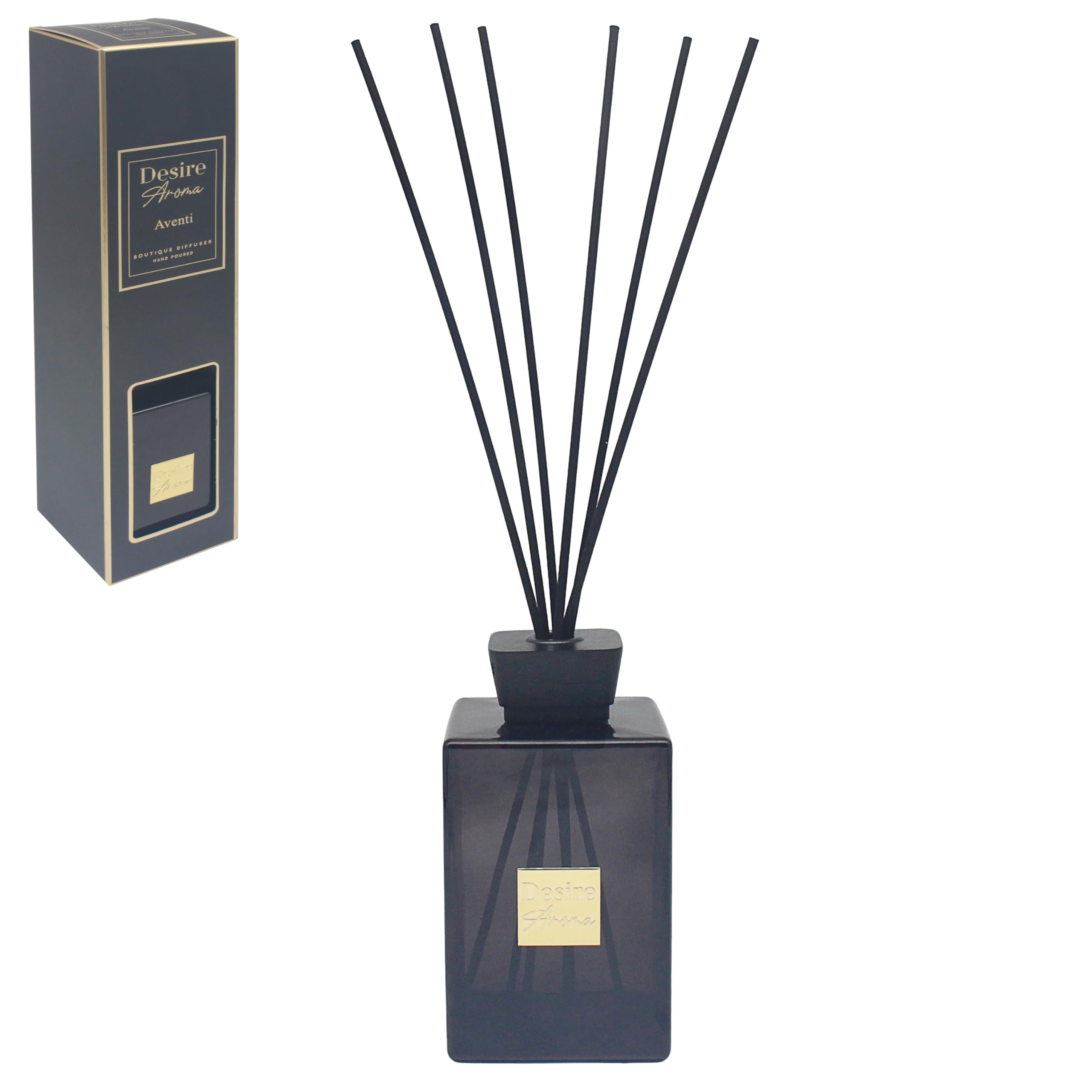 Lesser & Pavey Desire Aroma 1l Aventi Diffuser For Home & Office | Long-Lasting Reed Diffuser With Sticks | Elegant Aromatherapy For Fragrance & Air Freshener | Lovely Gift For Women & Men
