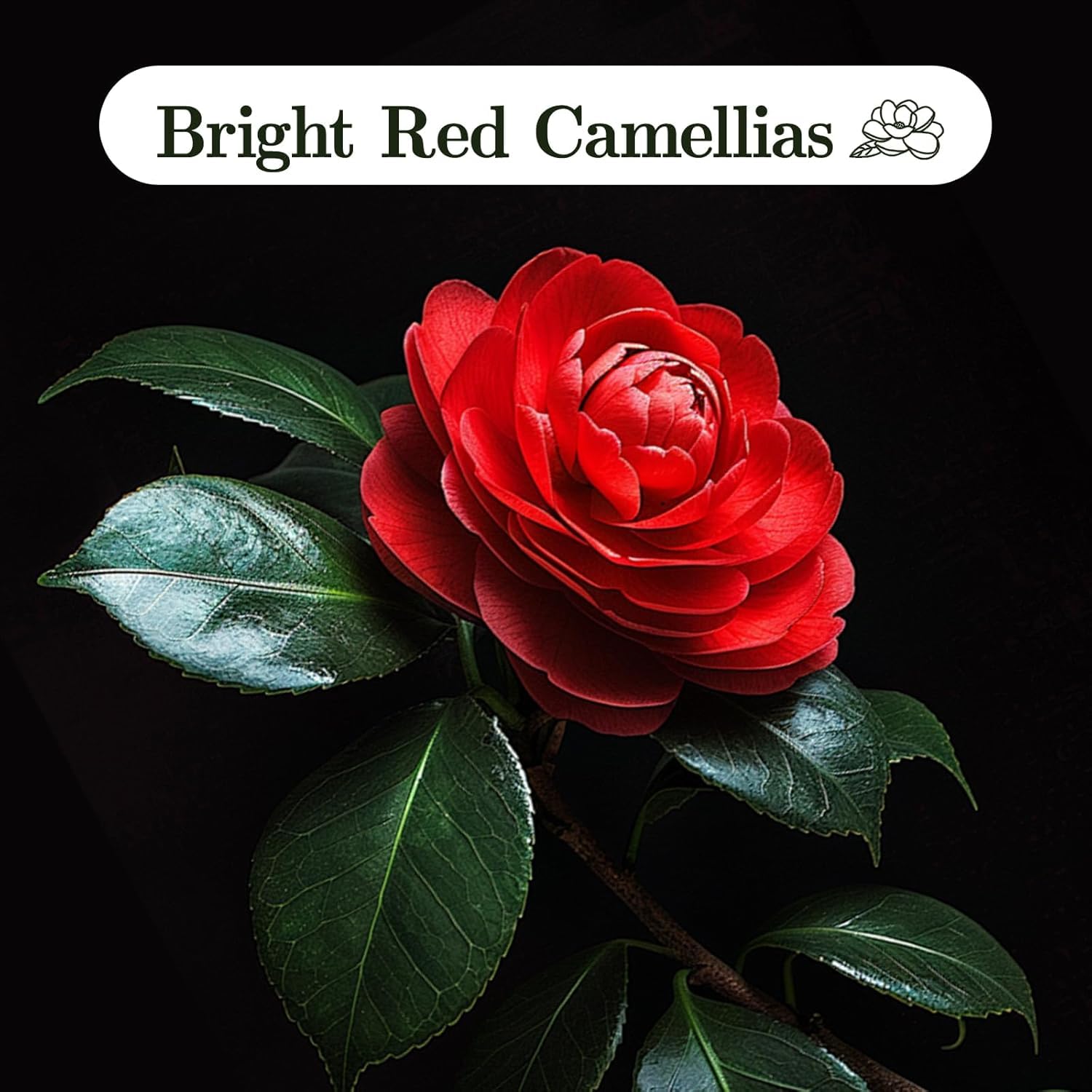 2 pzs Camelia Artificial 120 cm, con 24 Flores Rojas, Planta Camelia Artificial de Plástico, Planta en Maceta para Oficina Moderna, Hogar, Salón, Decoración de Pisos, Fácil de Mantener