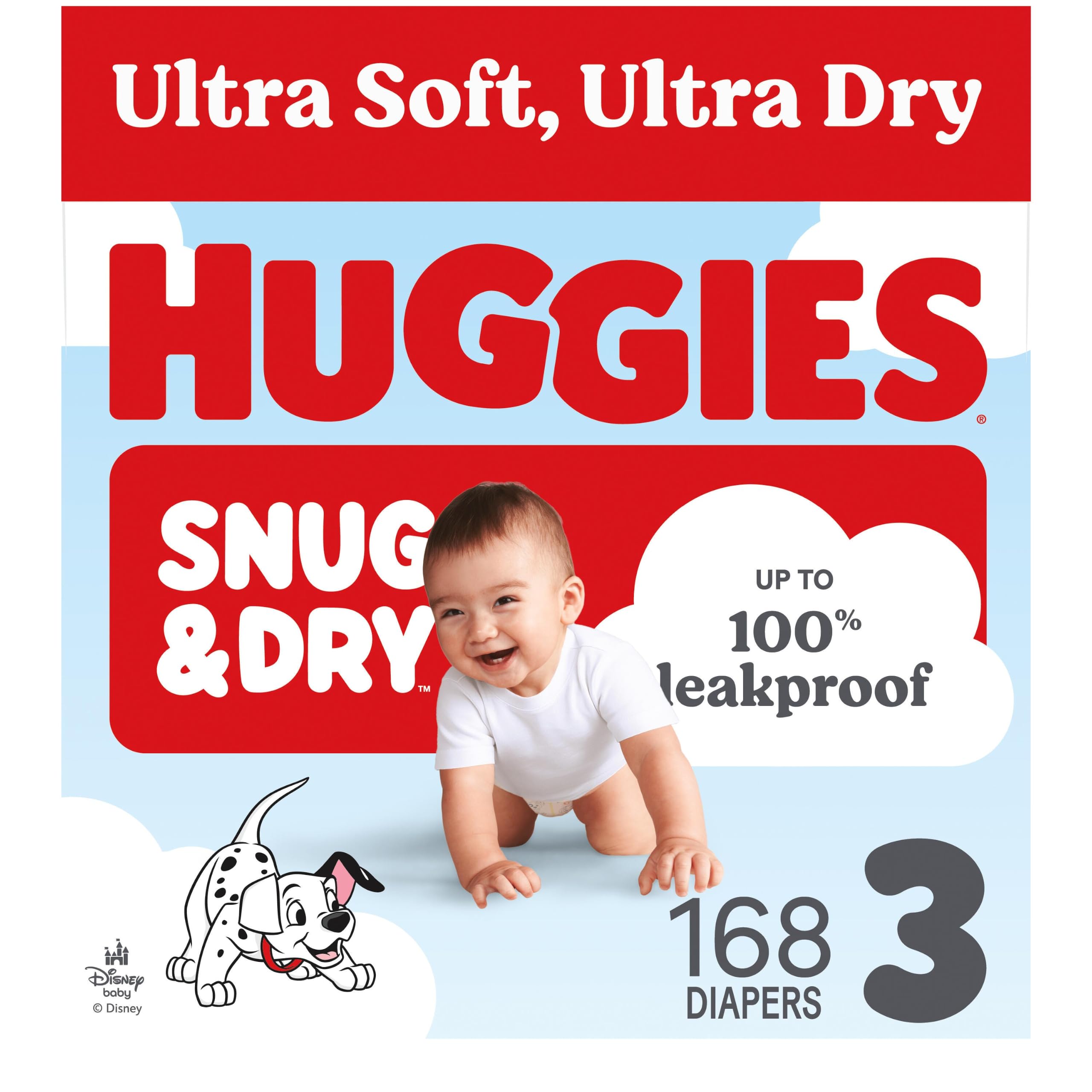 Huggies Snug &amp; Dry Diapers Size 3, 168 Count